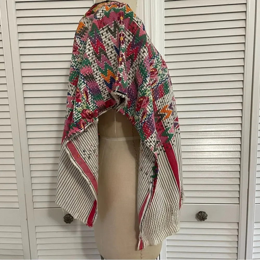 Authentic Vintage Guatemalan Mayan Huipil Textile/Poncho
